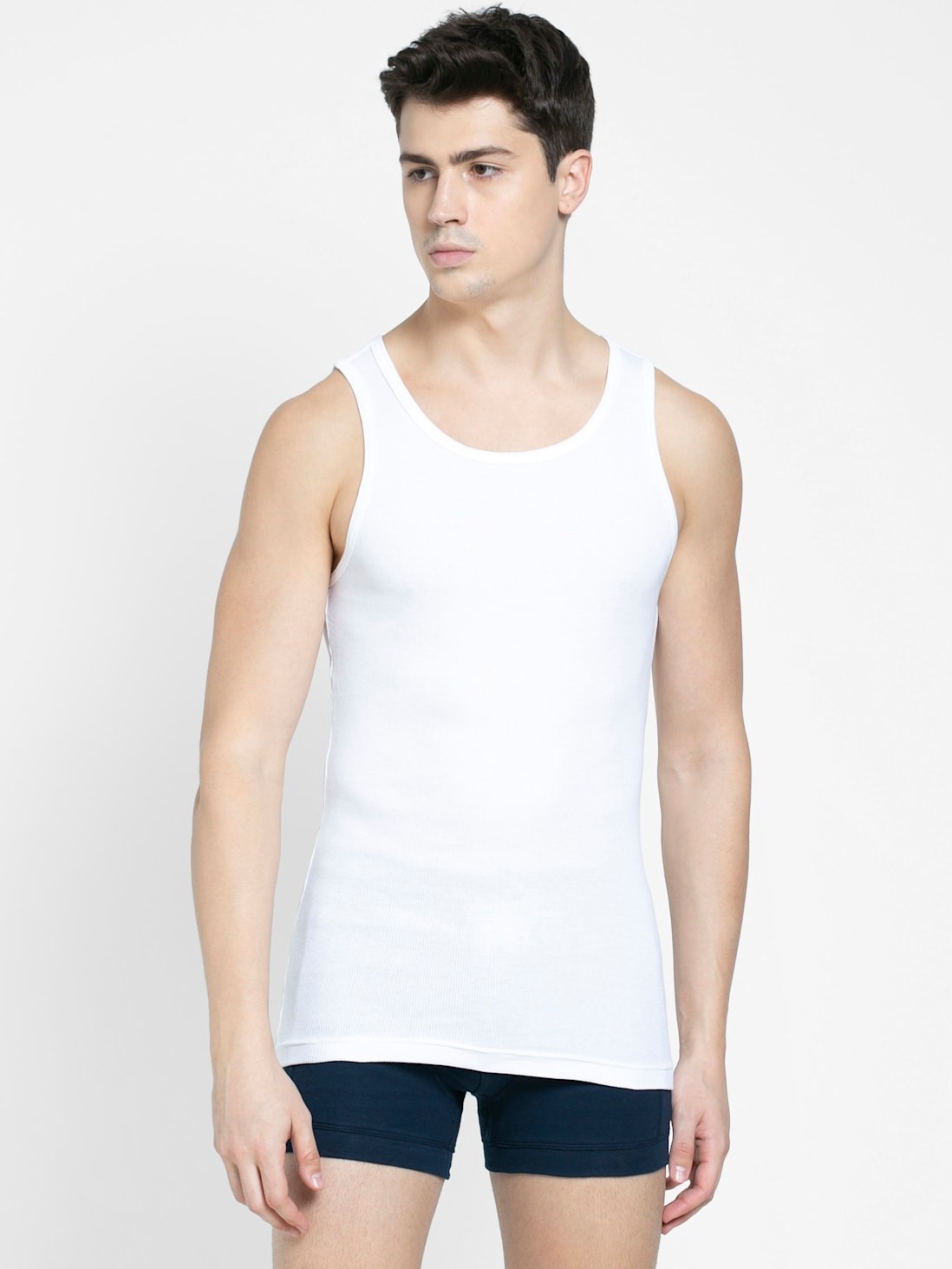 JOCKEY 8823 VEST RIB ROUND NECK (2PC PACK)