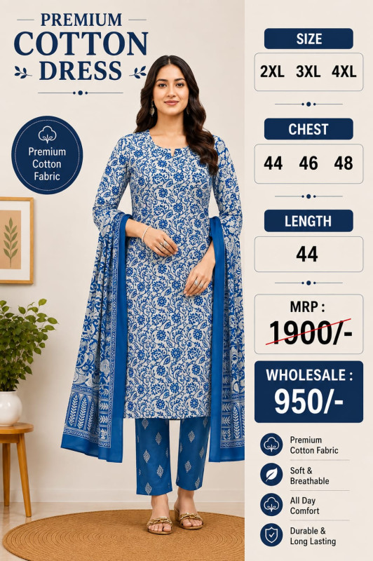 COTTON CHURIDAR DRESSES